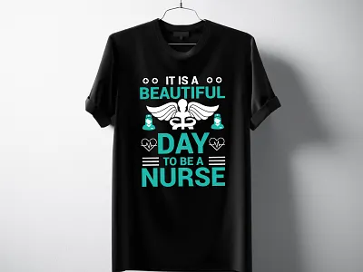 Nurse T-shirt Design black typography t shirt design branding design graphic design illustration illustrator nurse t shirt design t shirt design typography t shirt design