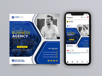 Creative Business Agency Social Media Banner ads advertisement advertising banner branding branding project business business flyer corporate creative creative business agency design digital marketing agency graphic design instagram carousel modern social media banner social media post square banner stylish