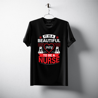 Nurse T-shirt Design black typography t shirt design branding design graphic design illustrator nurse t shirt design t shirt design typography t shirt design