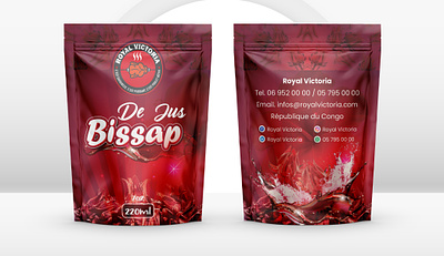 Bissap Juice Pouch Packaging Design adobe illustrator box packaging branding coffee bag corporate craft bag design flyer graphic design juice label design mylar bag package packaging plastic bag pouch pouch template print design product packaging stand pouch