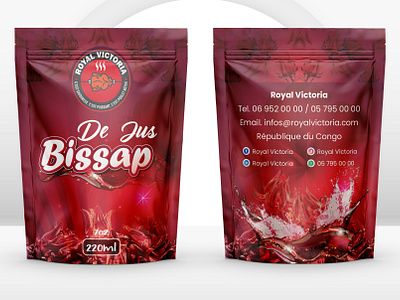 Bissap Juice Pouch Packaging Design adobe illustrator box packaging branding coffee bag corporate craft bag design flyer graphic design juice label design mylar bag package packaging plastic bag pouch pouch template print design product packaging stand pouch