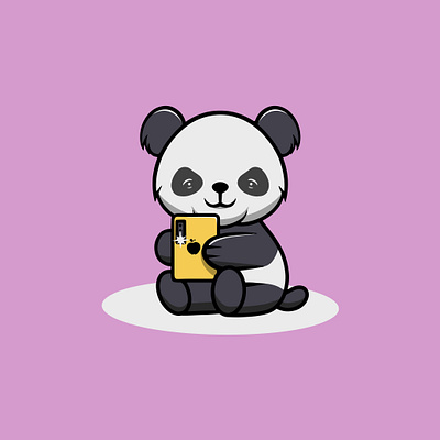 Cute Panda Selfie cute design icon illustration kawaii panda art
