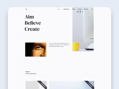Minimal portfolio website design blog clean design minimal modern personal portfolio simple website