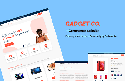 Gadget co. e-Commerce website cart case study design ecommerce figma gadget homepage phone product page shopping cart ui ui design uiux website