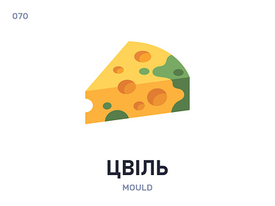 Цвіль / Mould belarus belarusian language daily flat icon illustration vector
