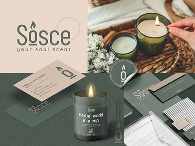 Building Brand Identity | Sosce branding candles graphic design