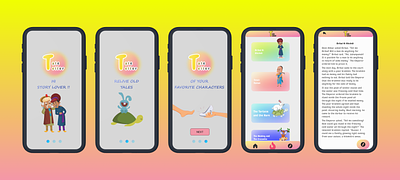 TALETELLER Story App (kids) animation app branding design figma graphic design kids logo mobile motion graphics story ui ui ux