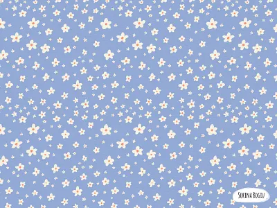 Flower Pattern Design cute design ditsy easter fabric designer flower flowers illustration illustrator pattern spring surface pattern design