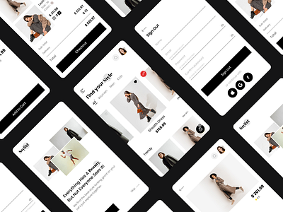 Stylish - Shopping App buying clothes buying dress clothes clothing store dress fashion minimal mobile online shop online shop app online shopping outfit purchase shop shopping store style ui uiux ux