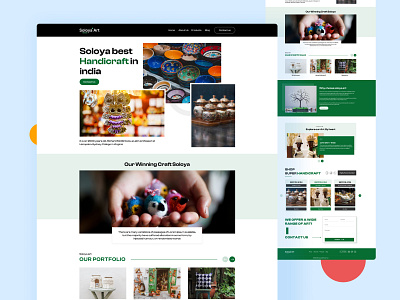 Soloya Art ( Handicraft Web Ui ) creative website food store uiux design handicraft landing page ui uidesign uiuxdesign website webui