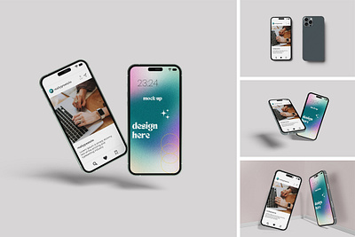 iPhone 14 Pro Max 14 3d app branding design graphic design logo mockup pro ui