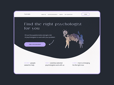 Online service for the selection of a psychologist design ui ux