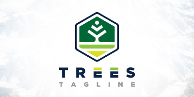 Minimal Green Tree Agriculture Environment Logo bio