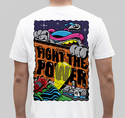 "Fight The Power" T-shirt Design animation branding gorbe graphic design illustration logo t design tshirt design