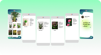 PLANT DESCRIPTION UI DESIGN animation figma plant app plant description plant ui design ui ui design ux
