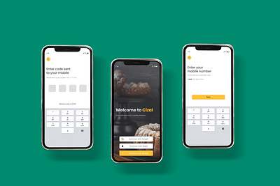 Cizal App | Registration flow app design food ui uidesign ux uxui