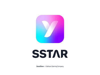 SSTAR Token Logo branding catheon colorful design gaming identity logo square star token web3 yuna