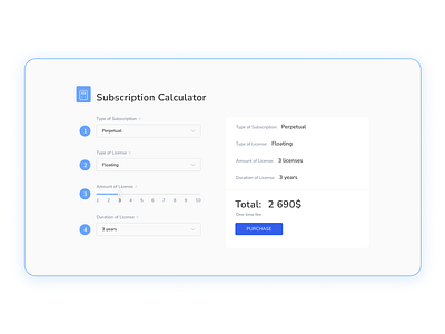 Subscrive calculator app application dailyui design ui webdesign