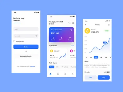 Coinpro - Cryptocurrency App bitcoin coin coinpro coins crypto cryptocurrency dashboard login mobile nft stats