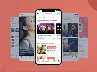 Pumped: Mobile app for dating dating graphic design mobile app ui