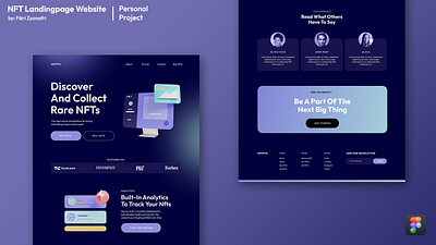 NFT Landingpage Website UI Design darkmode nft ui uiux website