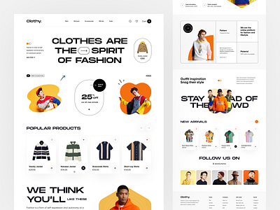 E-commerce Web Landing Page. clothes e commerce e commerce design ecommerce onlineshop shop web web design webdesign website website design