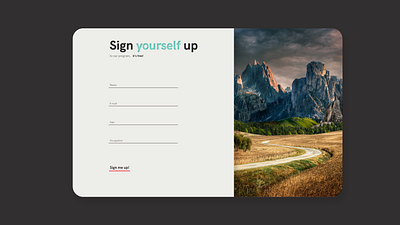 001 Sign Up dailyui graphic design ui