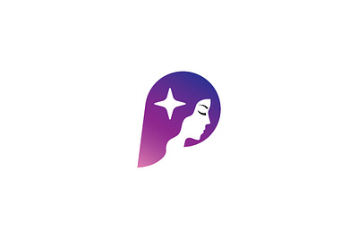 Beauty P Logo beauty branding design graphic design haircare i d e a s t u d i o d e s i g n letter p logo modern mordern p logo purple salon skincare star ui unique ux vector x v n a d g j l p i y r w