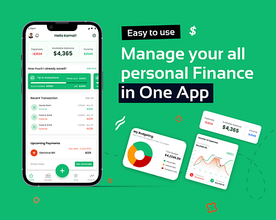 Personal Finance App Design app design app landing page case study finance app design graphic design personal finance app design ui ux ux design