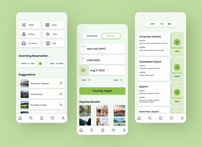 Travel App UI Design app application concept flight travel travel app travel application ui uiux ux