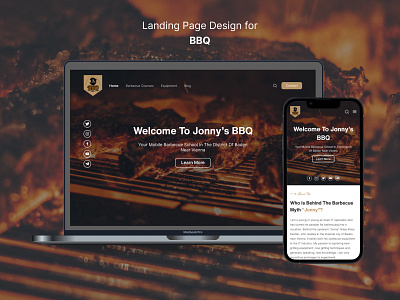 BBQ Restaurant Landing Page Design bbq website creative web design design figma food graphic design grill home page landing page responsive restaurant website ui ui design ui designer uiux user interface ux web design website website design