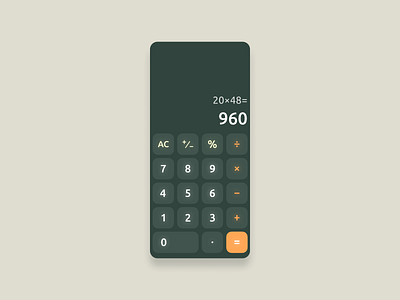 Daily UI #4 - Calculator dailyui dailyui004