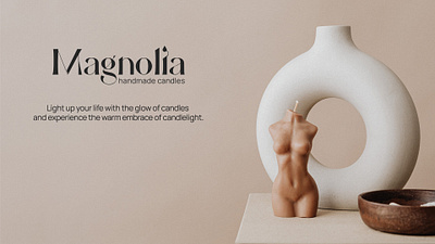 Magnolia - Handmade candles brand identity branding design homepage instagram logo ui ui design web design