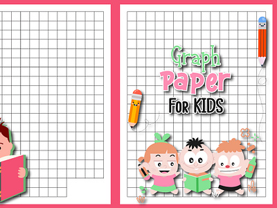 Graph paper for kids large 1/2 inch squares, Cover Design