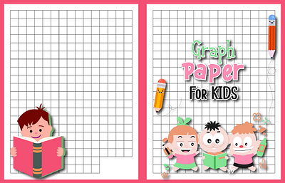 Graph paper for kids large 1/2 inch squares, Cover Design