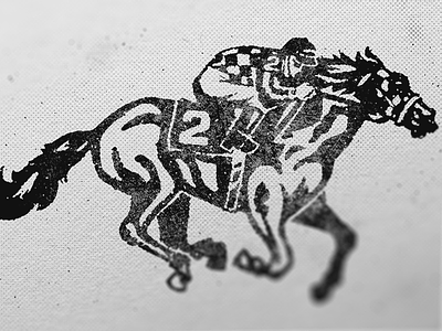 More Horses design horse illustration jockey racing run stamp texture vintage