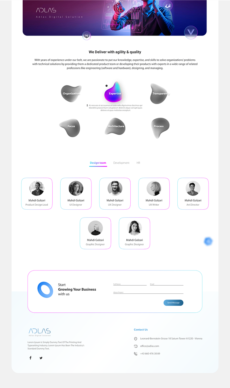 Company Page UI Design by ux.saba on Dribbble