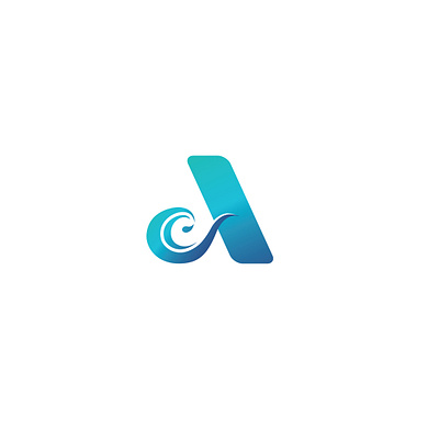 Wave CA or AC Logo blue branding ca design elegant game graphic design icon letter logo modern ocean simple stylish logo symbol typography ui unique ux vector
