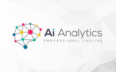 Ai Artificial intelligence Analytics Brain Logo Design creative