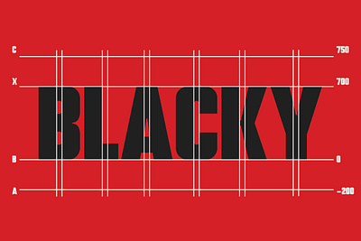 Blacky Typeface bold design font futuristic graphic design groovy landing page logo modern retro typeface