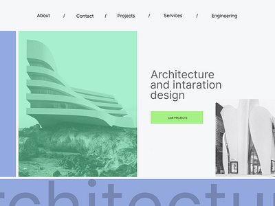 Баннер для сайта архитектуры branding design figma graphic design typography ui web агенство архитектура архитектурное агенство баннер вебсайт сайт