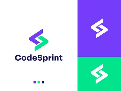 CodeSprint logo design | Modern logo and branding 3d animation brand logo branding code logo codesprint coding creative design development graphic design logo logofolio logotype minimalist modern logo motion graphics typography ui website