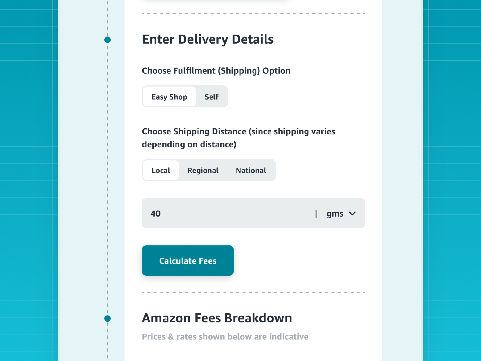Amazon Seller Fee Calculator Concept