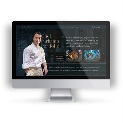 Chef’s Parham's Portfolio Landing page chef design food landing page landingpage onepage portfolio ui uidesign ux webdesign website
