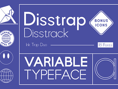 Disstrap And Disstrack Font Duo branding design elegant font fonts futristic graphic design illustration ink trap landing page logo modern sans serif ui