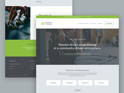 Proven Fitness Website branding design home page logo the curio co ui web design website