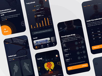 The Easy Way to Track Your Basketball Success app design mobile ui