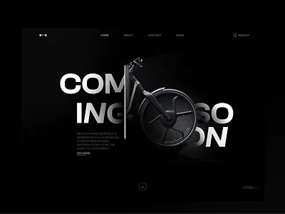 Bicycle website black design concept design ui uiux design web web design webdesign