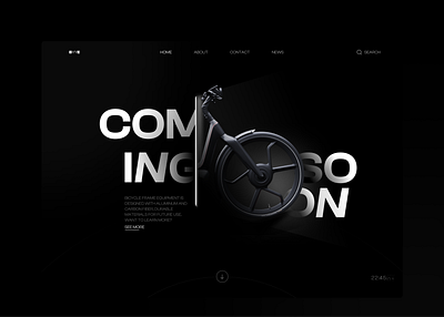 Bicycle website black design concept design ui uiux design web web design webdesign