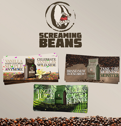 Screaming Beans Branding branding design graphic design logo vector
